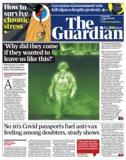 The Guardian (UK) Newspaper Front Page for 1 September 2021