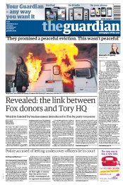 The Guardian (UK) Newspaper Front Page for 20 October 2011
