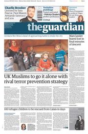 The Guardian (UK) Newspaper Front Page for 20 October 2016