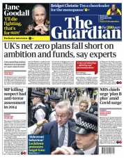 The Guardian (UK) Newspaper Front Page for 20 October 2021