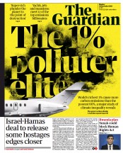 The Guardian front page for 20 November 2023
