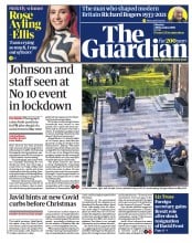 The Guardian (UK) Newspaper Front Page for 20 December 2021