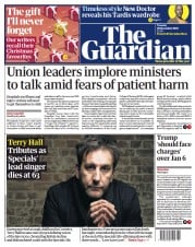 The Guardian (UK) Newspaper Front Page for 20 December 2022