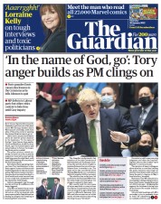 The Guardian front page for 20 January 2022
