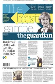The Guardian (UK) Newspaper Front Page for 20 February 2017