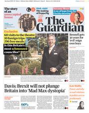 The Guardian (UK) Newspaper Front Page for 20 February 2018