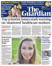 The Guardian (UK) Newspaper Front Page for 20 February 2023