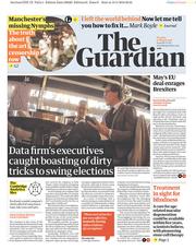 The Guardian (UK) Newspaper Front Page for 20 March 2018