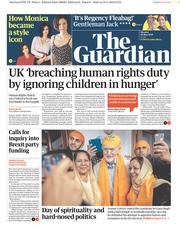 The Guardian (UK) Newspaper Front Page for 20 May 2019