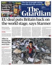 The Guardian front page for 20 May 2025