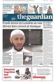 The Guardian (UK) Newspaper Front Page for 20 June 2017