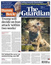 The Guardian front page for 20 June 2025