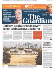 The Guardian (UK) Newspaper Front Page for 20 July 2018