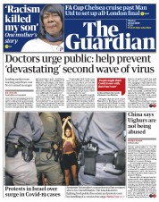 The Guardian (UK) Newspaper Front Page for 20 July 2020