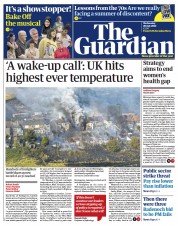 The Guardian (UK) Newspaper Front Page for 20 July 2022