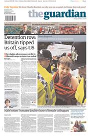 The Guardian (UK) Newspaper Front Page for 20 August 2013