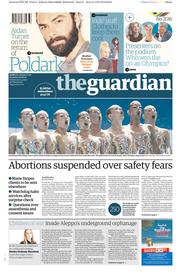 The Guardian (UK) Newspaper Front Page for 20 August 2016