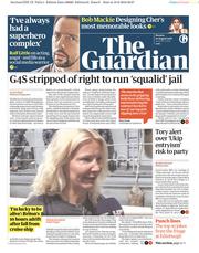 The Guardian (UK) Newspaper Front Page for 20 August 2018
