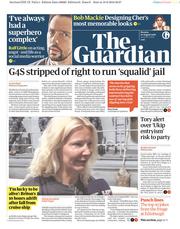 The Guardian (UK) Newspaper Front Page for 20 August 2018