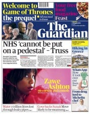 The Guardian (UK) Newspaper Front Page for 20 August 2022