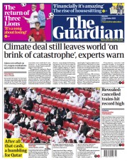 The Guardian (UK) Newspaper Front Page for 21 November 2022