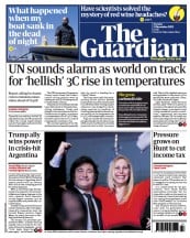 The Guardian front page for 21 November 2023