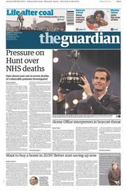 The Guardian (UK) Newspaper Front Page for 21 December 2015
