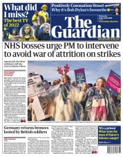 The Guardian (UK) Newspaper Front Page for 21 December 2022