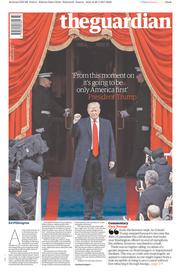 The Guardian (UK) Newspaper Front Page for 21 January 2017