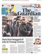 The Guardian (UK) Newspaper Front Page for 21 March 2018