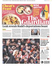 The Guardian (UK) Newspaper Front Page for 21 April 2018