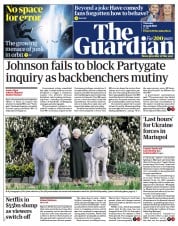 The Guardian (UK) Newspaper Front Page for 21 April 2022
