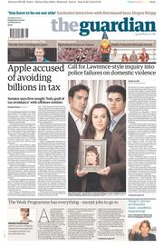 The Guardian Newspaper Front Page (UK) for 21 May 2013