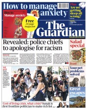 The Guardian front page for 21 May 2022