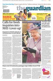 The Guardian (UK) Newspaper Front Page for 21 June 2013