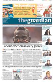 The Guardian (UK) Newspaper Front Page for 21 June 2014