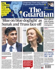 The Guardian (UK) Newspaper Front Page for 21 July 2022