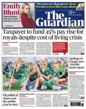 The Guardian (UK) Newspaper Front Page for 21 July 2023