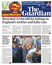 The Guardian front page for 21 July 2025