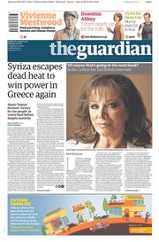 The Guardian (UK) Newspaper Front Page for 21 September 2015