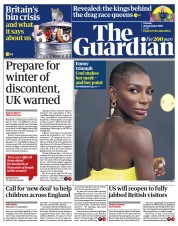 The Guardian (UK) Newspaper Front Page for 21 September 2021