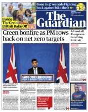 The Guardian front page for 21 September 2023