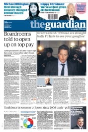 The Guardian (UK) Newspaper Front Page for 22 November 2011