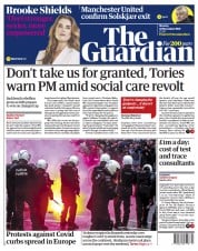 The Guardian (UK) Newspaper Front Page for 22 November 2021