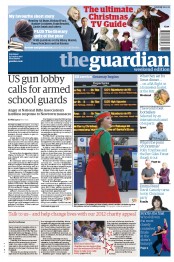 The Guardian Newspaper Front Page (UK) for 22 December 2012