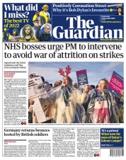 The Guardian (UK) Newspaper Front Page for 22 December 2022