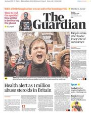 The Guardian (UK) Newspaper Front Page for 22 January 2018