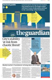 The Guardian (UK) Newspaper Front Page for 22 February 2017