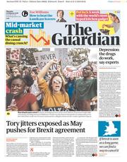 The Guardian (UK) Newspaper Front Page for 22 February 2018