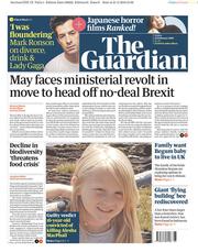 The Guardian (UK) Newspaper Front Page for 22 February 2019